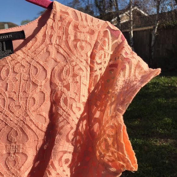 Salmon-color textured dress - Picture 5 of 5